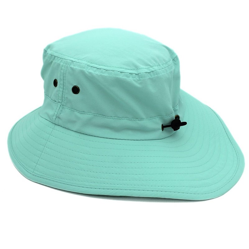 LLmoway Outdoor UPF50+ Wide Brim Summer Sun Hats Lightweight Quick Dry Waterproof Fishing Hat with Cords for Women Men Aqua Blue - Image 4